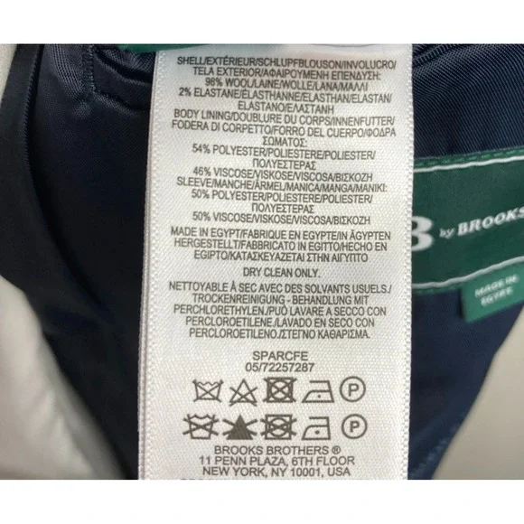 B by Brooks Brothers Mens Classic fit Sport Coat Blazer 40R Blue‎ Check F01172 - Picture 12 of 15